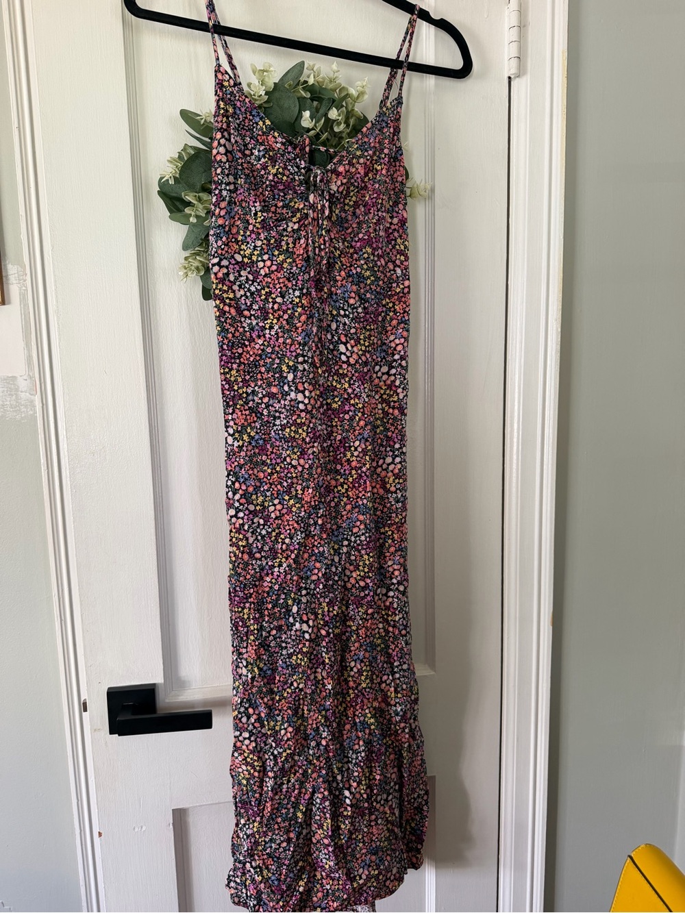 H&M Floral Maxi Dress in Pink, Purple & Black